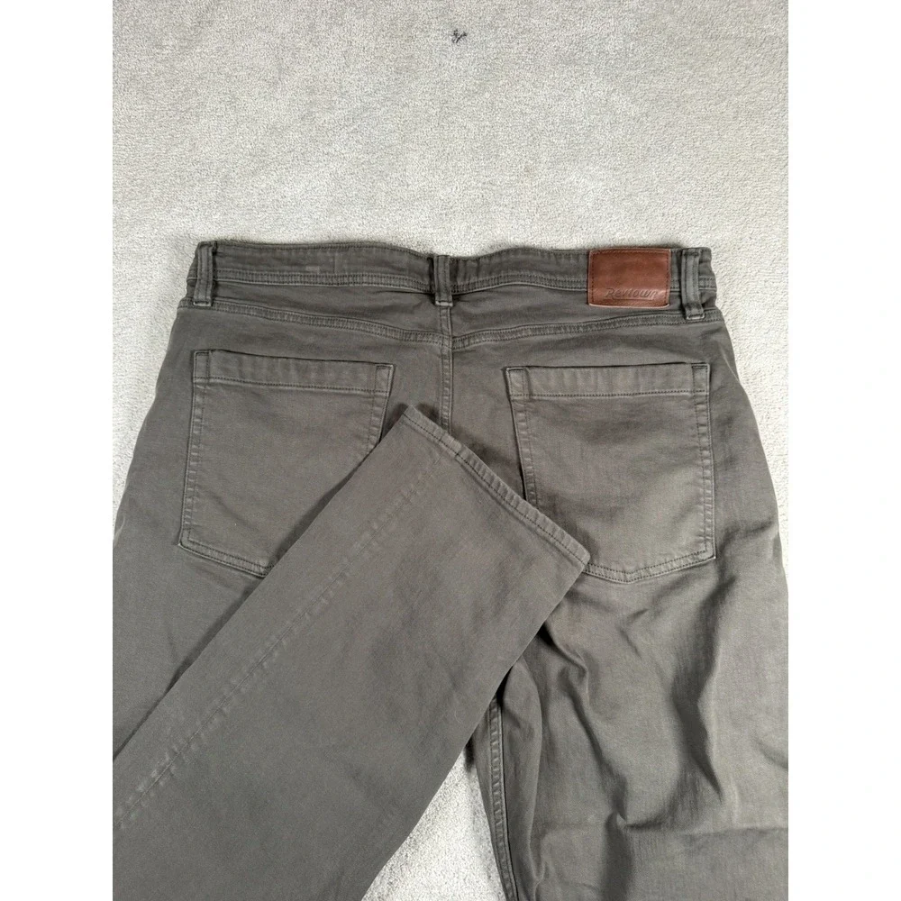 Revtown Sharp Decade Denim Jeans Mens 38x30 Charcoal Slim Straight Stretch Pant